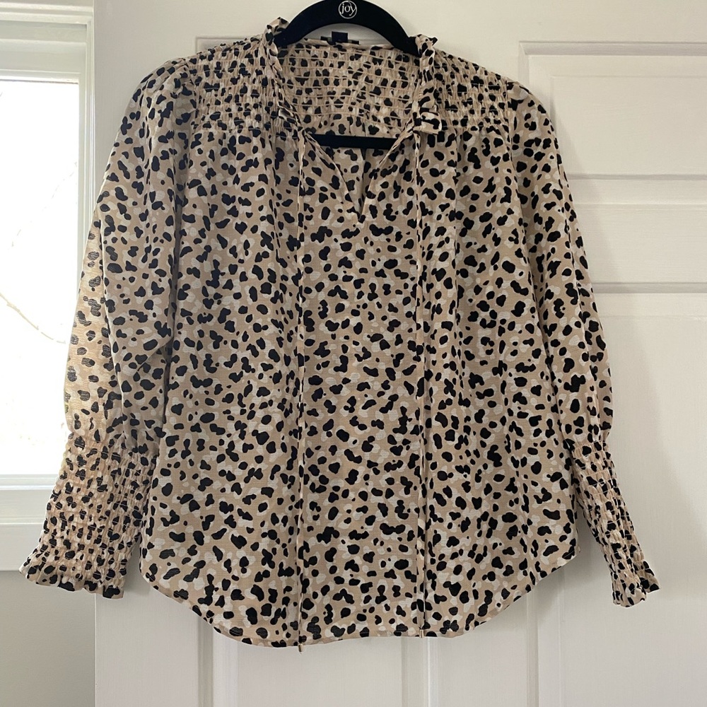 LOFT XSP Leopard Print Blouse